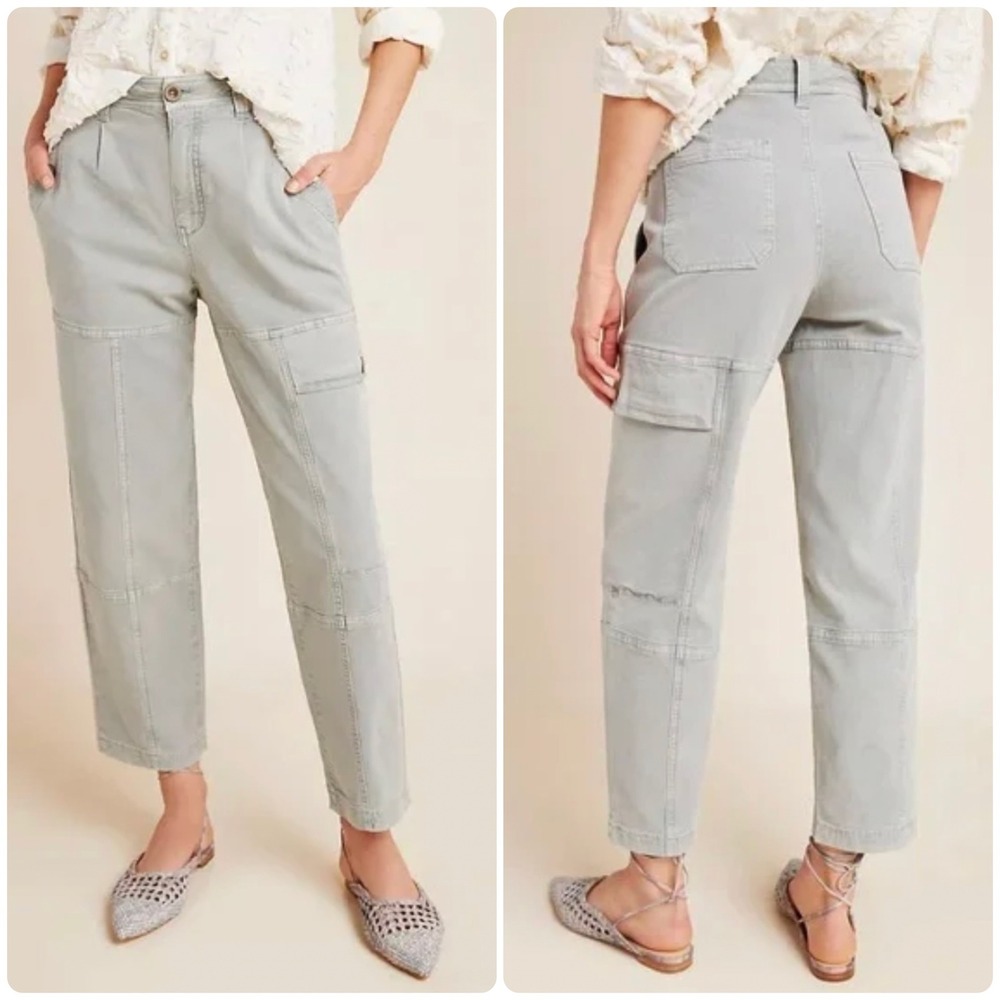 By Anthropologie Womens Nell Canvas Utility Gorpcore Straight Leg Cargo Pants 29